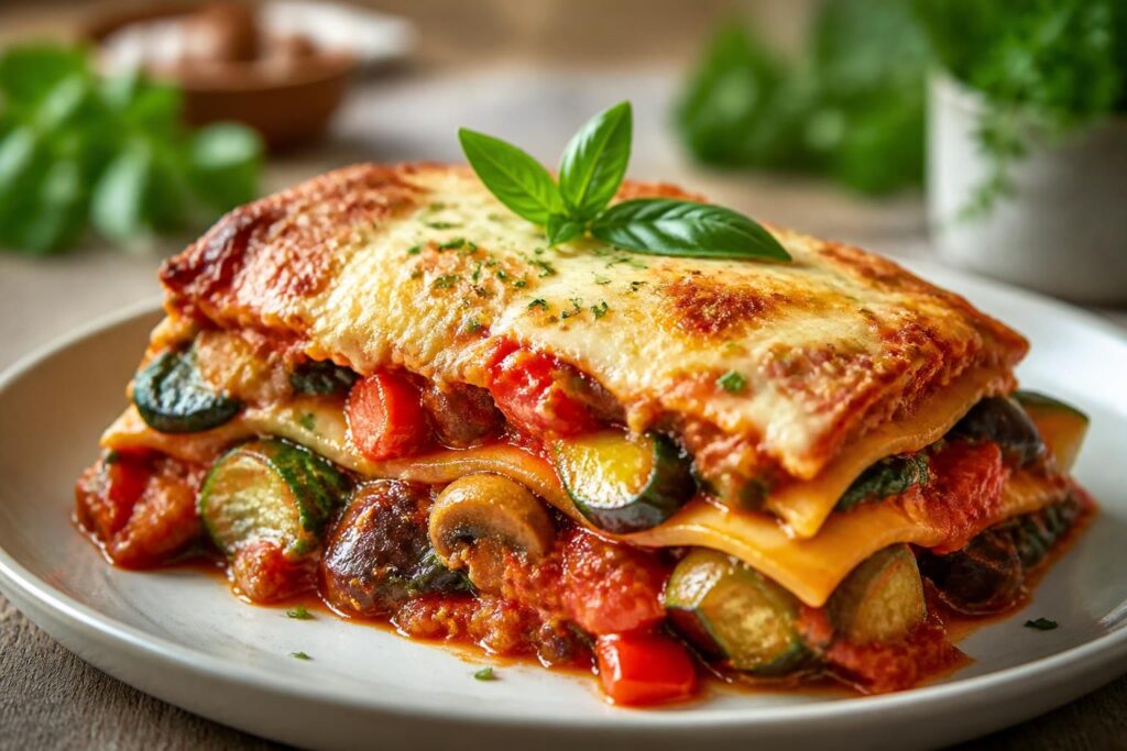 découvrez nos lasagnes végétariennes gourmandes, riches en légumes frais et généreuses en saveurs pour un repas sain et savoureux.