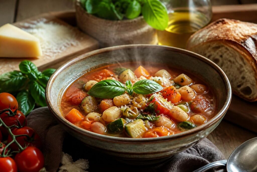 découvrez le minestrone, la soupe italienne riche en légumes et saveurs, parfaite pour un repas complet, sain et réconfortant.