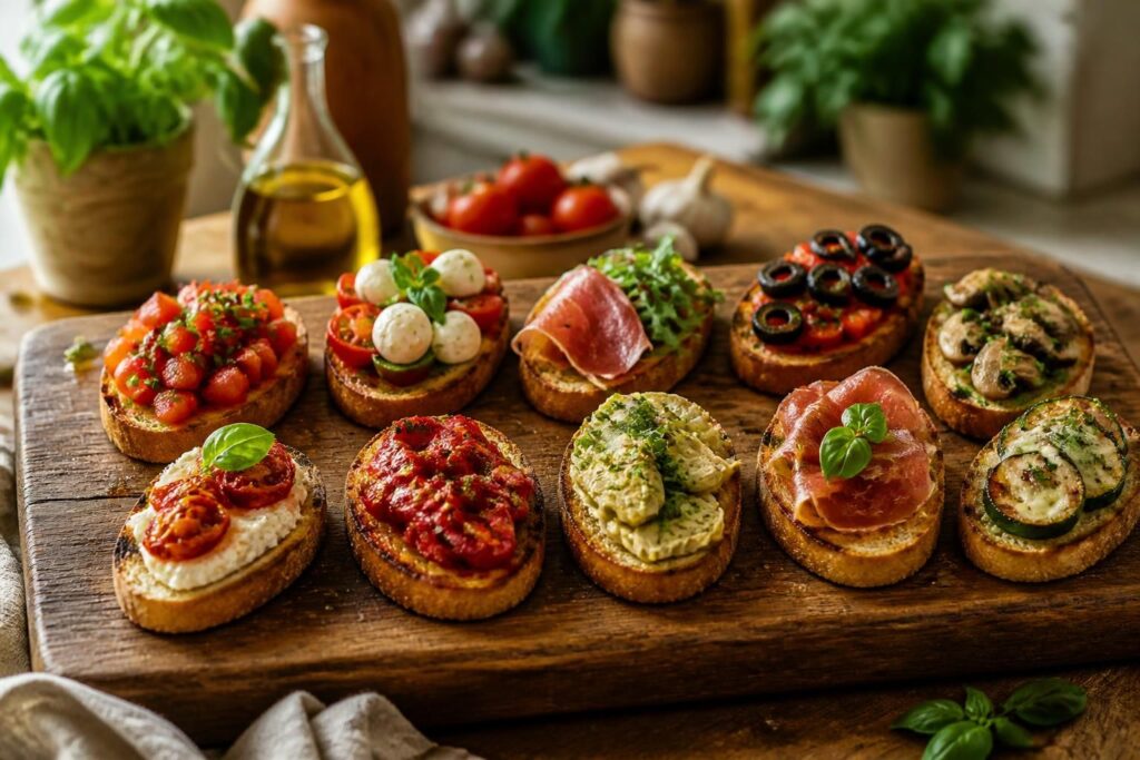 découvrez 10 délicieuses recettes de bruschetta, les tartines italiennes savoureuses et faciles à préparer pour un repas plein de fraîcheur et de goût.