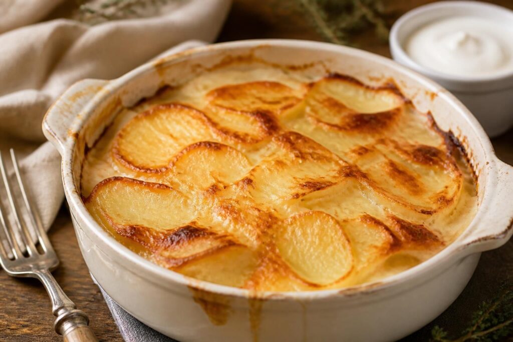 découvrez notre recette de gratin dauphinois crémeux, facile à réaliser et sans fausse note pour un délicieux plat traditionnel français.