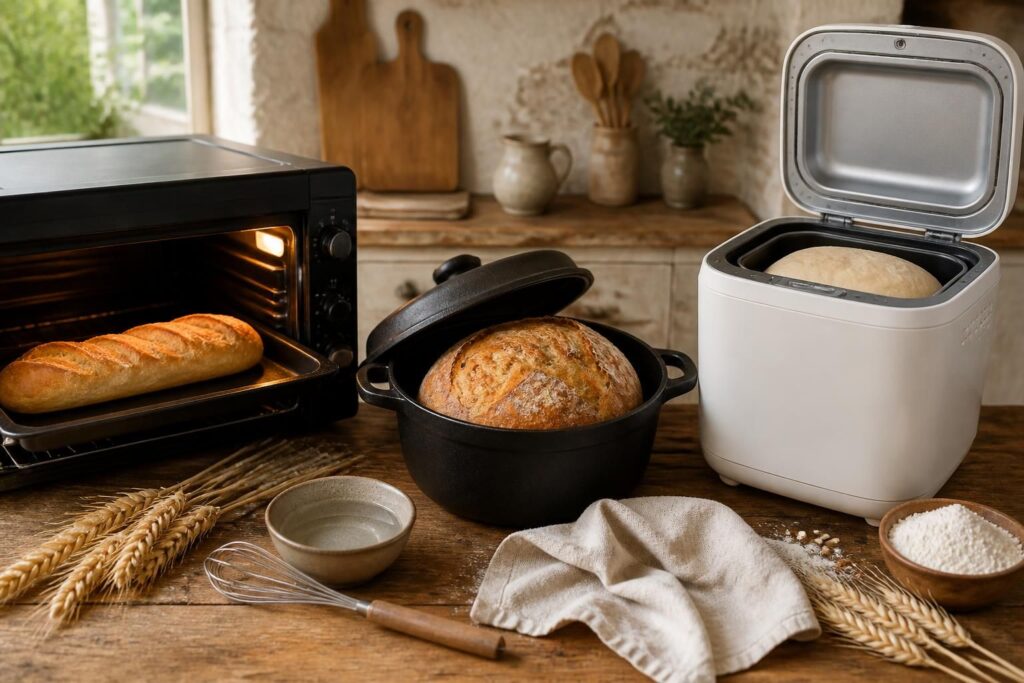 découvrez notre recette facile de pain maison, adaptée au four classique, à la cocotte ou à la machine à pain, pour un résultat délicieux et authentique.