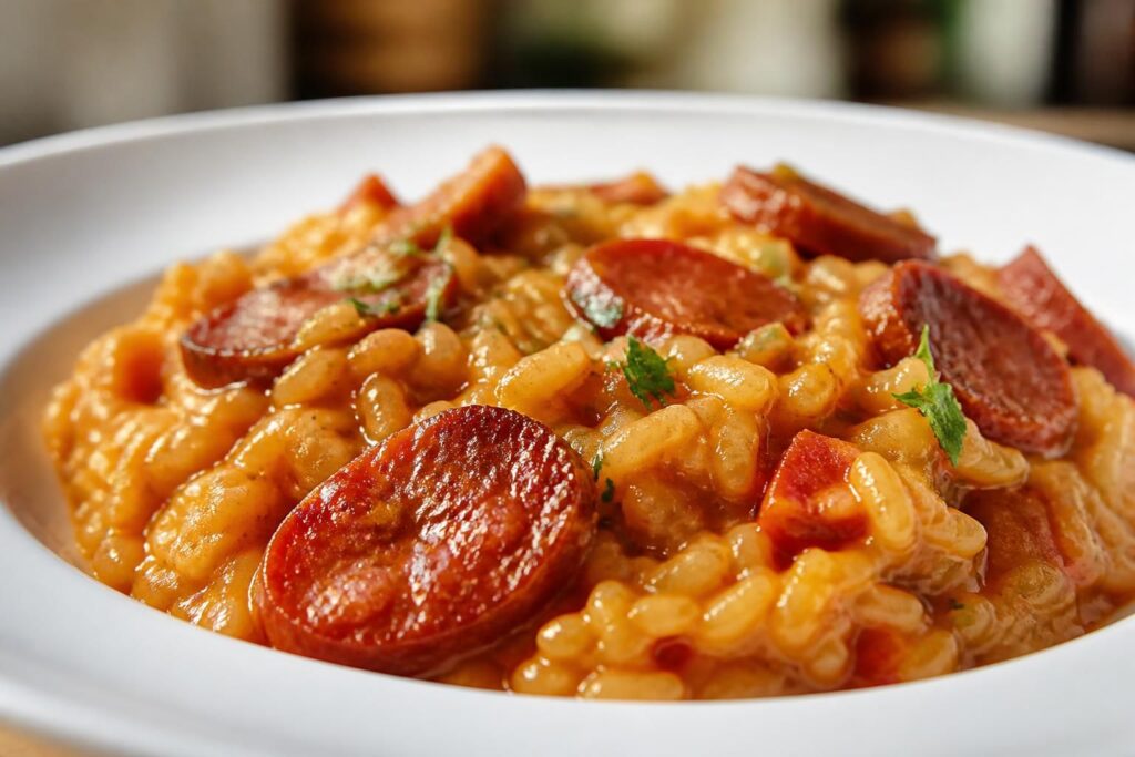 découvrez notre recette facile et inratable de risotto au chorizo, crémeux et relevé, pour un plat savoureux qui ravira vos papilles.