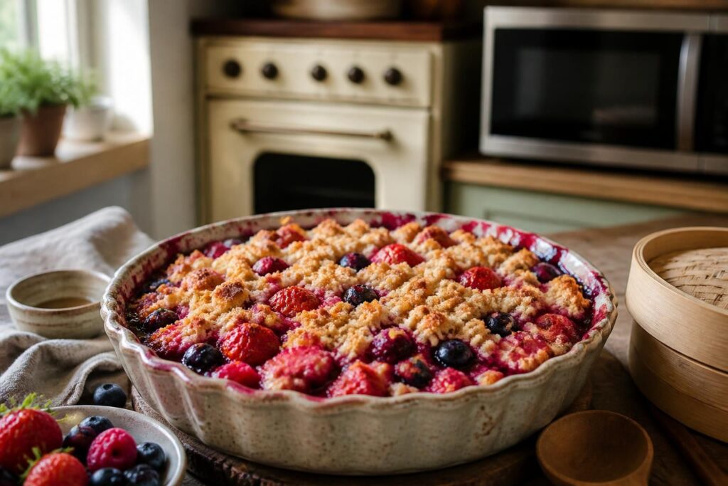 Crumble fruit rouge facile : recettes gourmandes et astuces pour tous les modes de cuisson