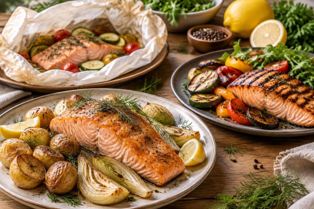 Accompagnement pavé de saumon : idées gourmandes pour cuisson au four, plancha ou papillote